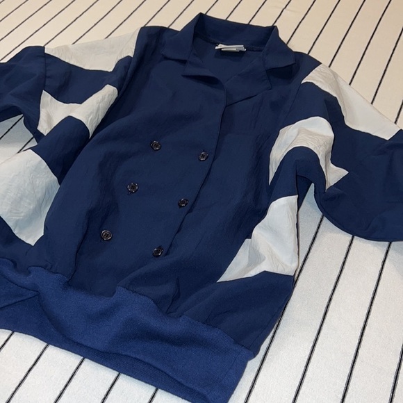 Vintage Cortiva Color Block Banded Pullover, Size Medium. - Picture 2 of 11